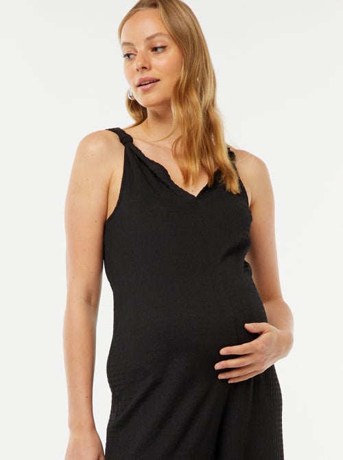 Zwangerschapsjumpsuit met wafeltextuur - Kiabi