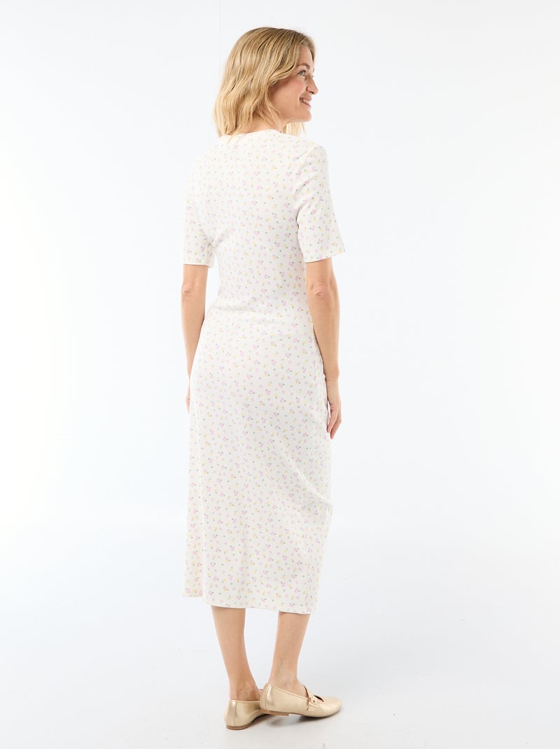 Zwangerschapsjurk met gedraaide voorkant Biege - Kiabi