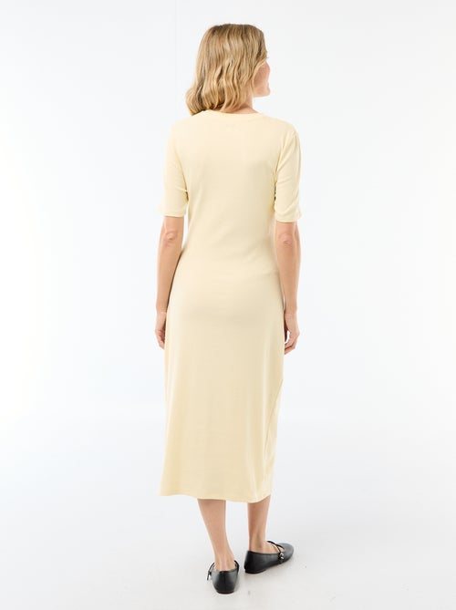 Zwangerschapsjurk met gedraaide voorkant - Kiabi