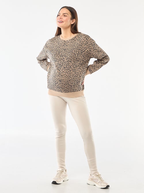 Zwangerschapslegging met ribbeltextuur - Kiabi