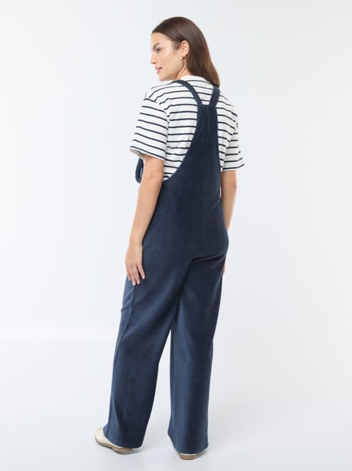 Zwangerschapssalopette van velours - Kiabi