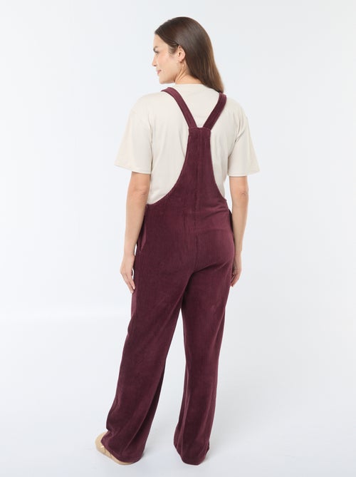 Zwangerschapssalopette van velours - Kiabi