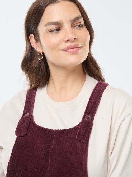 Zwangerschapssalopette van velours - Kiabi