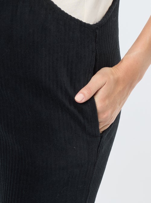 Zwangerschapssalopette van velours - Kiabi