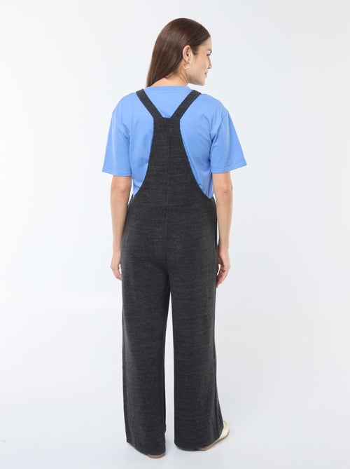 Zwangerschapssalopette van zacht velours - Kiabi