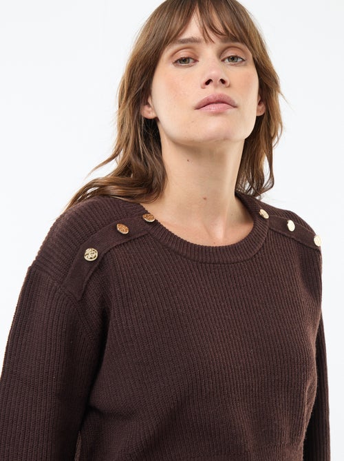 Zwangerschapssetje met halflange jurk met ribbeltextuur + korte trui - Kiabi