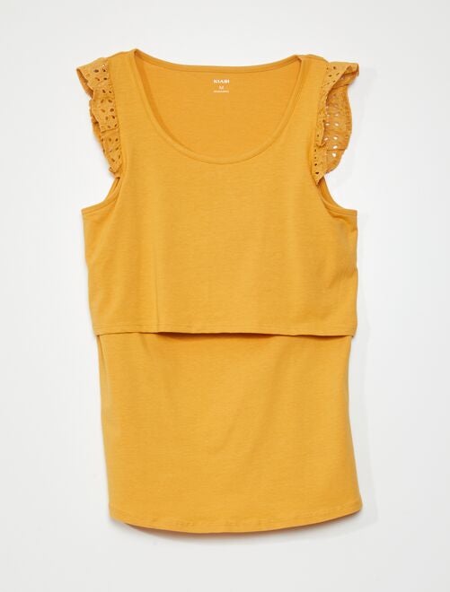 Maternity UltraLite Rib-Knit Side-Shirred Tank Top