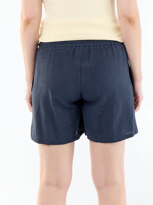 Zwangerschapsshort van bedrukt linnen - Kiabi Zwangerschapsshort van bedrukt linnen - Kiabi