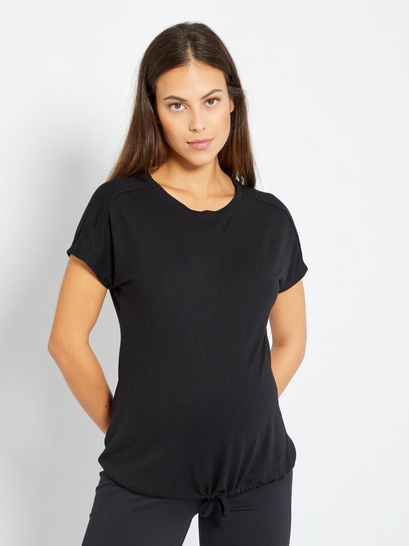Zwangerschapssportshirt - zwart - Kiabi - 10.00€