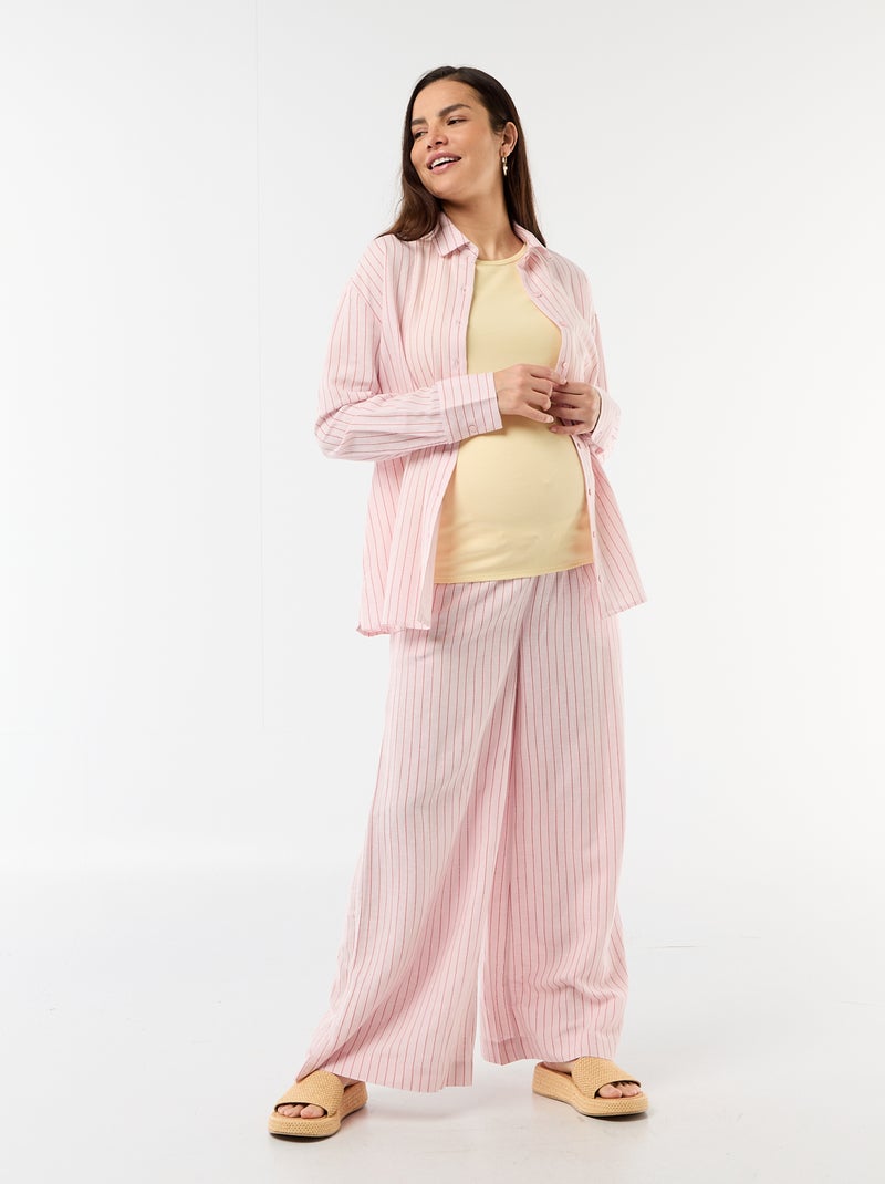 Zwangerschapstanktop met Amerikaanse mouwinzet Geel - Kiabi