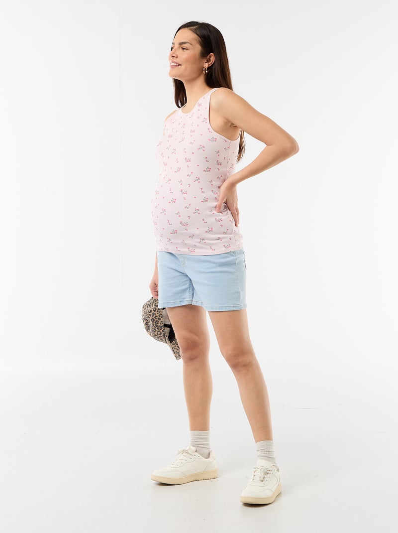 Zwangerschapstanktop met Amerikaanse mouwinzet Rose - Kiabi
