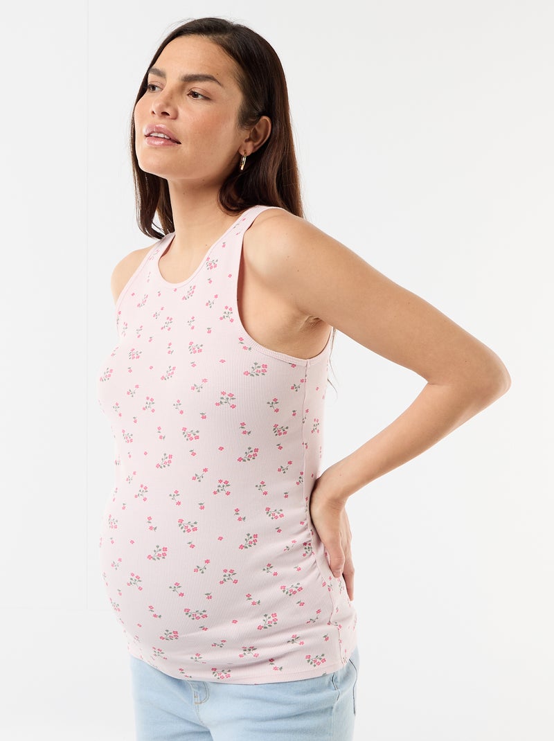 Zwangerschapstanktop met Amerikaanse mouwinzet Rose - Kiabi