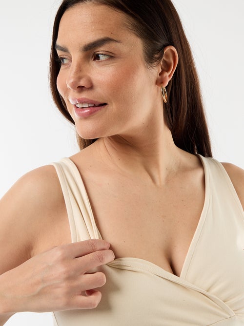 Zwangerschapstop met cache-coeurhalslijn - Kiabi