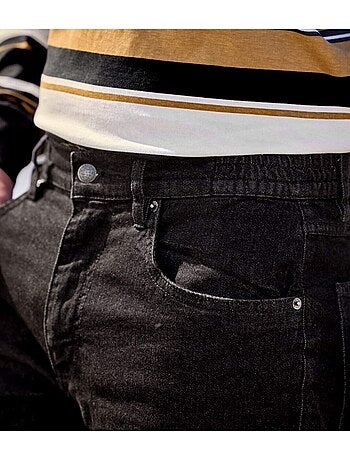 Zwarte regular fit jeans met stretch - ATLAS FOR MEN