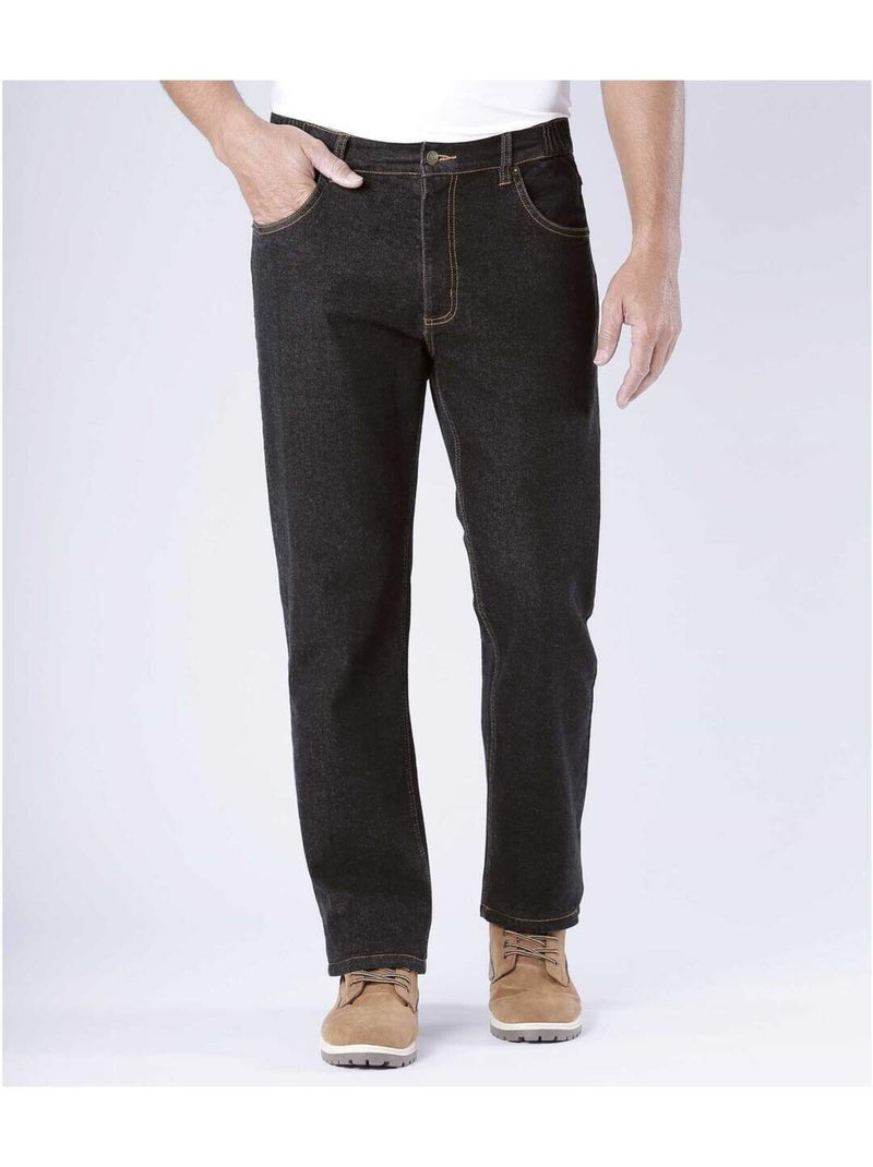 Zwarte regular Stretch jeans - ATLAS FOR MEN Zwart - Kiabi
