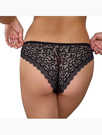 Zwarte tanga slip voor dames - les petites bombes mona