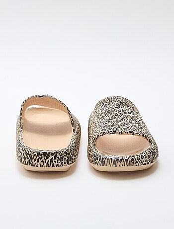 Zwembadslipper met luipaardprint