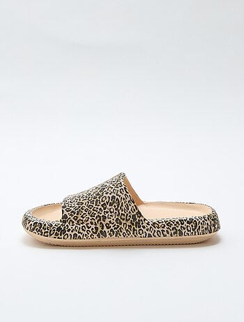 Zwembadslipper met luipaardprint
