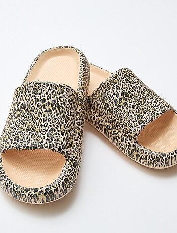 Zwembadslipper met luipaardprint