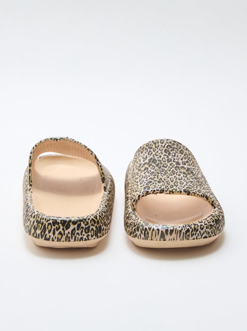 Zwembadslipper met luipaardprint - Kiabi