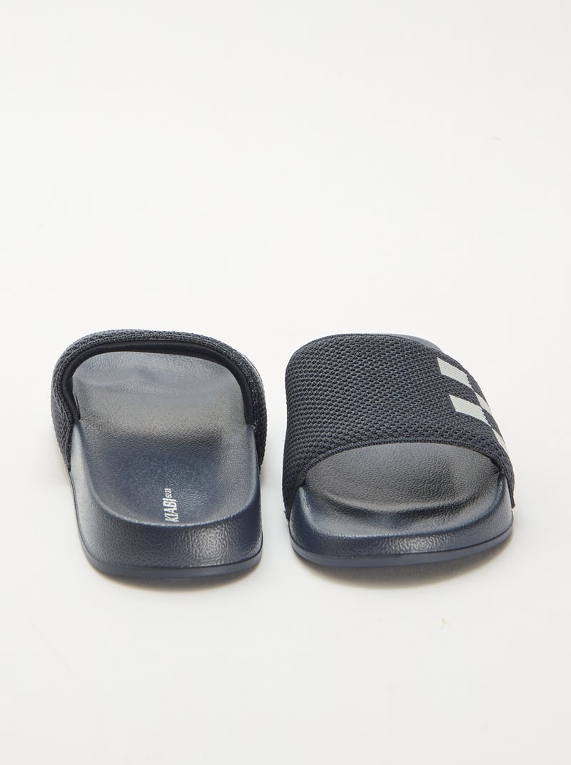 Zwembadslippers met band van mesh Blauw - Kiabi