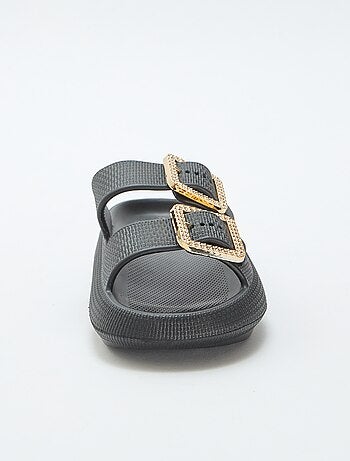 Zwembadslippers met strassgespen