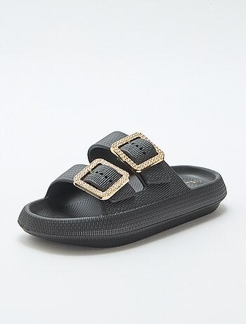 Zwembadslippers met strassgespen