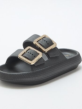 Zwembadslippers met strassgespen