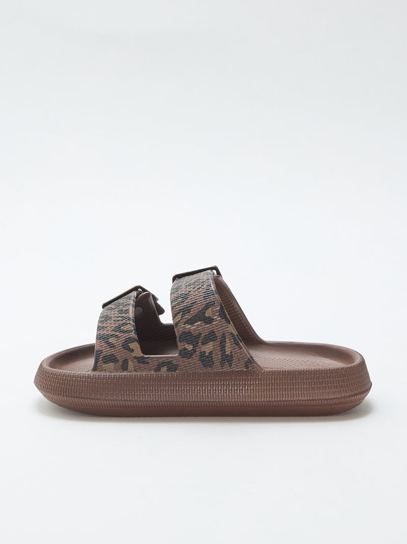 Zwembadslippers Zwart - Kiabi