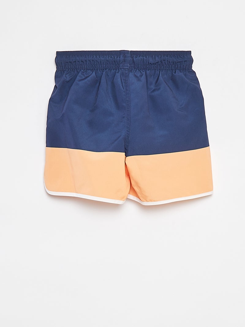 Zwembermuda met aantrekkoordje ORANJE - Kiabi