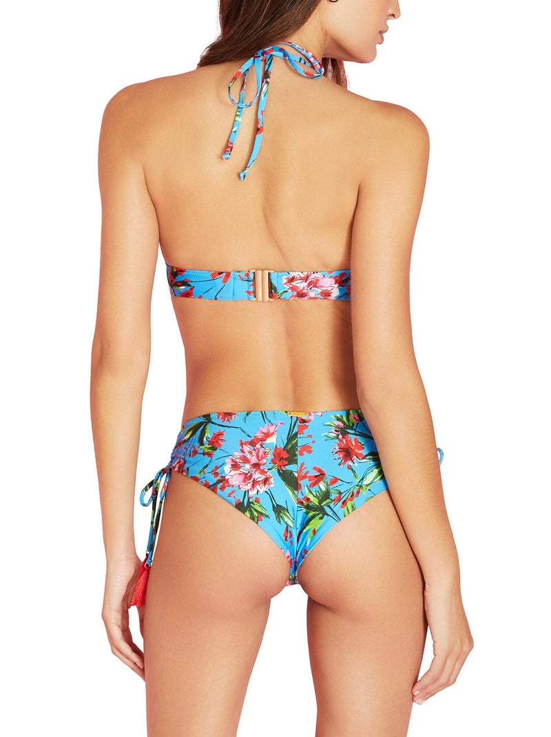 Zwempak shorty met knopen amalfi Turkoois - Kiabi