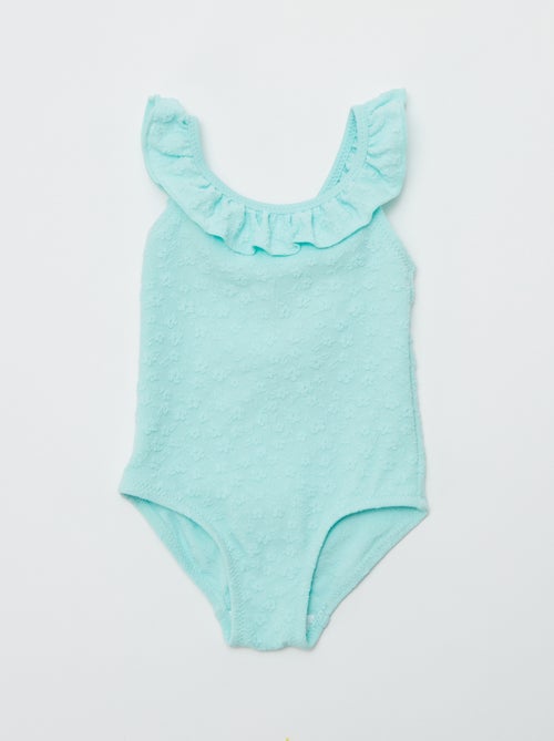 Zwempakje met volants en borduursel - 1-delig - Kiabi