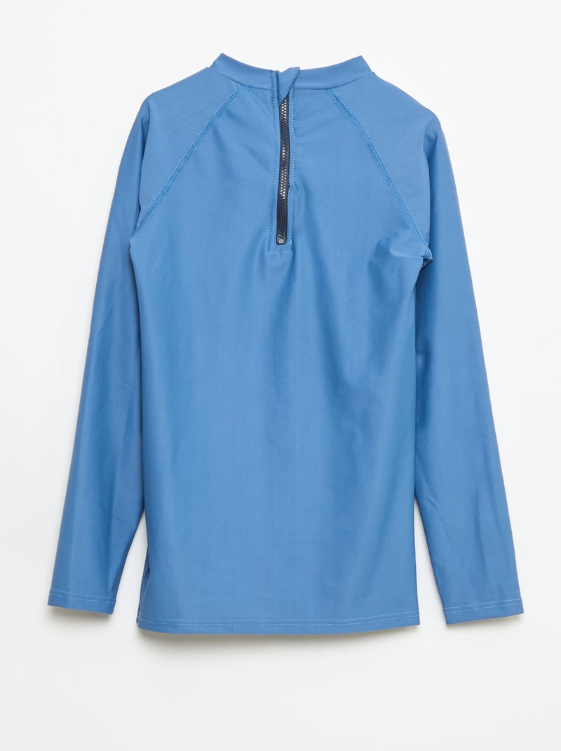 Zwemshirt met lange mouwen Blauw - Kiabi