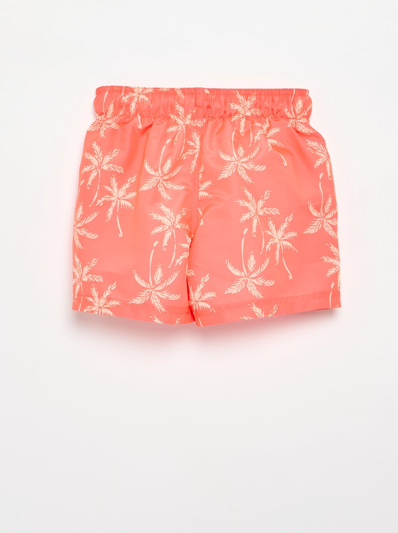 Zwemshort met all-over zeeprint Oranje - Kiabi