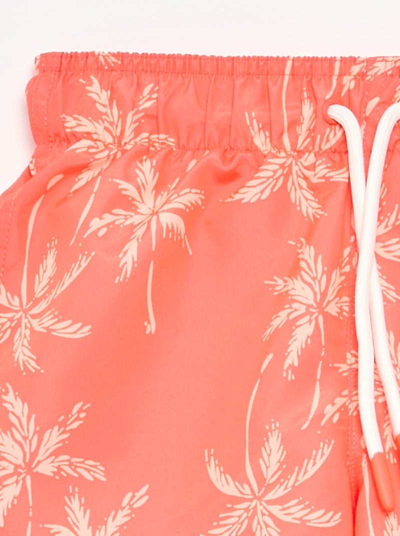 Zwemshort met all-over zeeprint Oranje - Kiabi