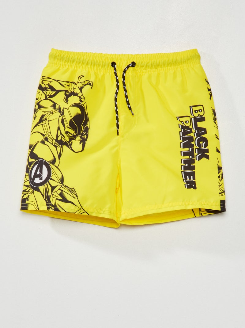 Zwemshort met 'Avengers'-print geel - Kiabi