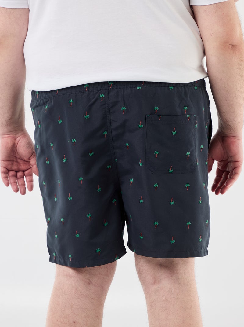 Zwemshort met motief Blauw - Kiabi