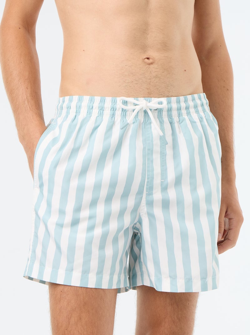 Zwemshort met motief Blauw - Kiabi
