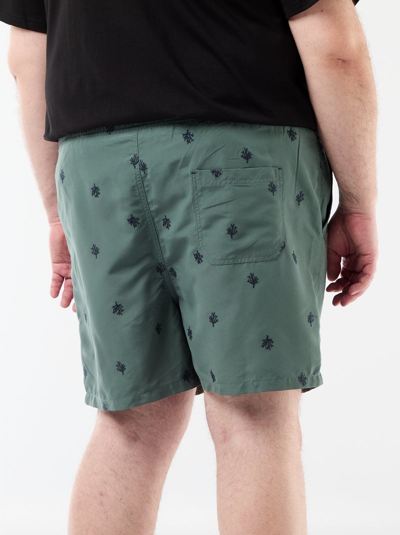 Zwemshort met motief Groen - Kiabi