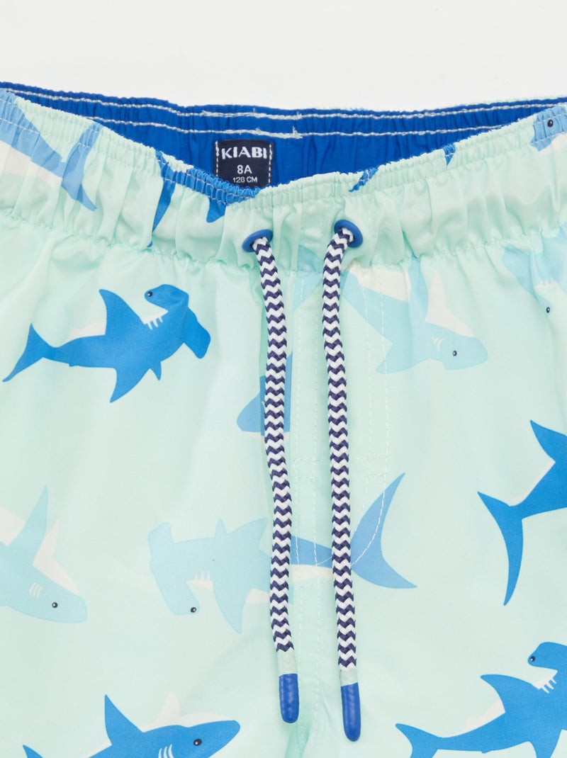 Zwemshort met print BLAUW - Kiabi