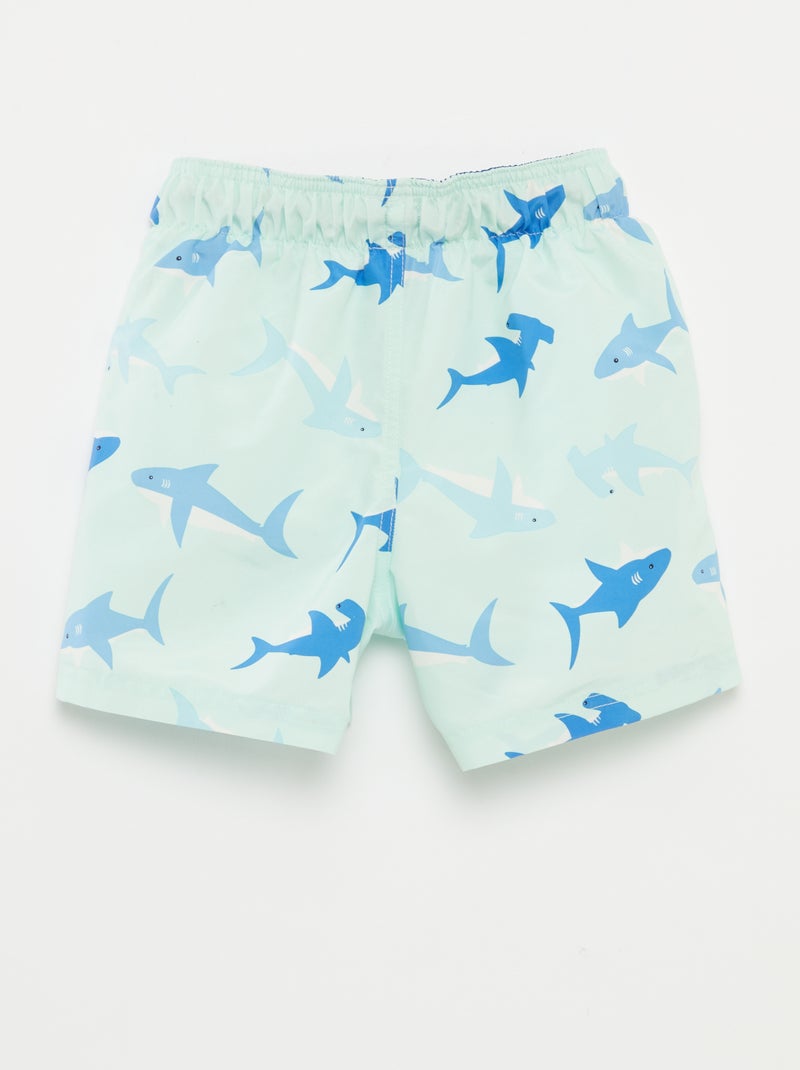 Zwemshort met print BLAUW - Kiabi