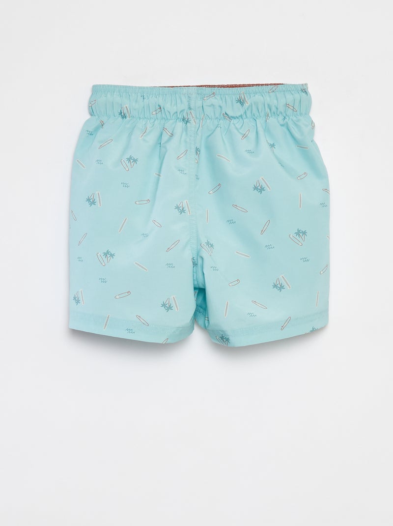 Zwemshort met print BLAUW - Kiabi