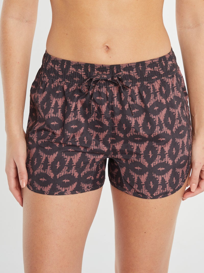 Zwemshort met print BRUIN - Kiabi