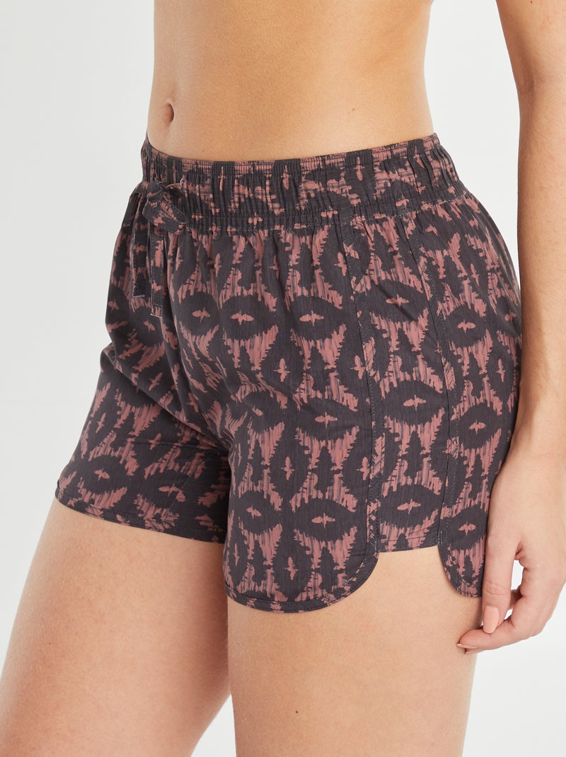 Zwemshort met print BRUIN - Kiabi
