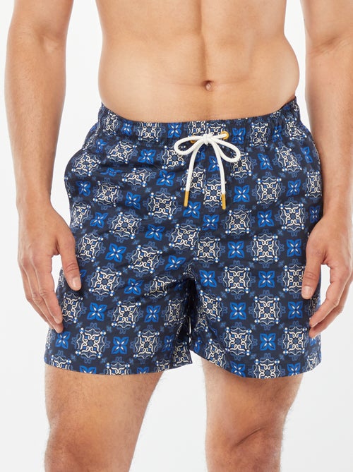 Zwemshort met stencilmotiefjes - Kiabi