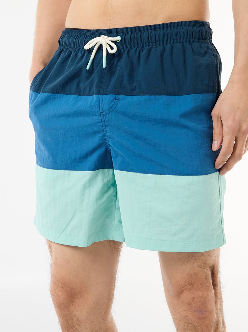 Zwemshort met zakken Blauw - Kiabi