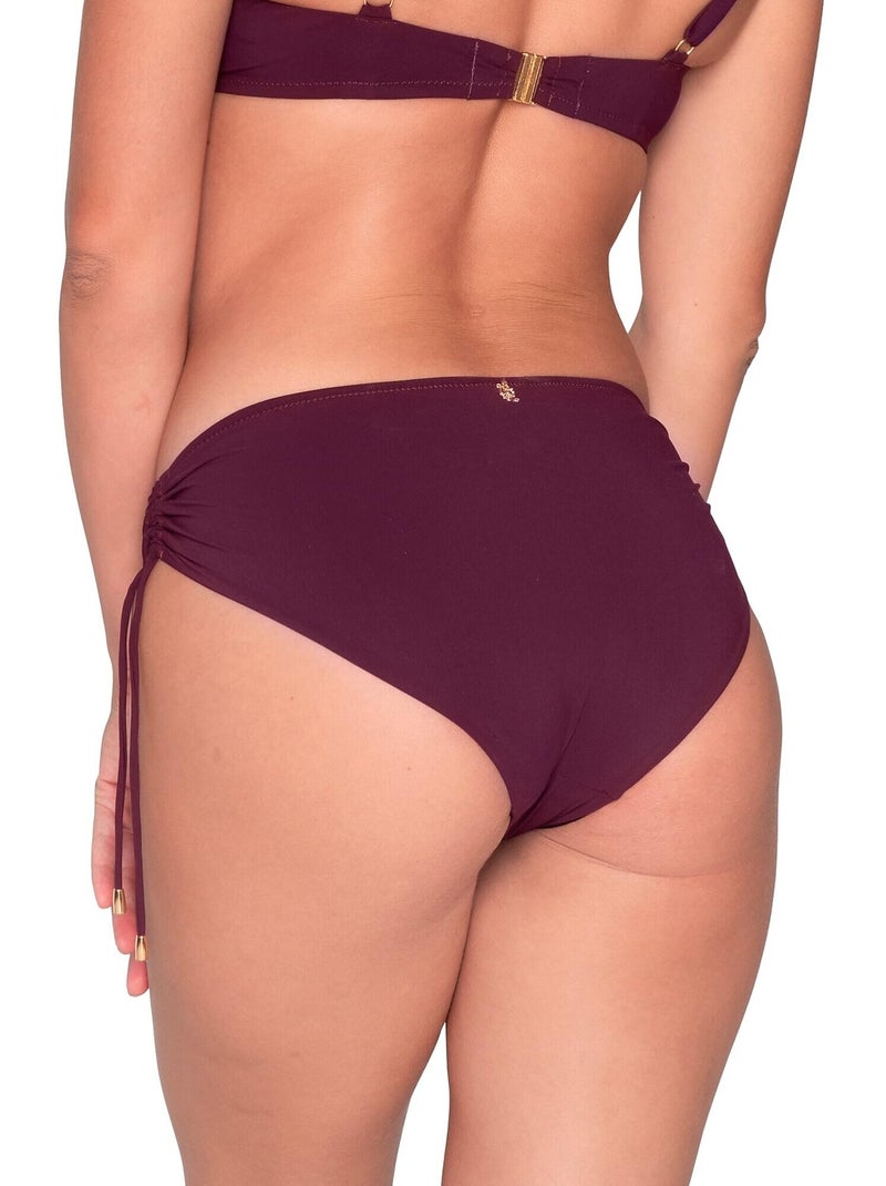 Zwemshortje met gerimpelde zijkanten blue sense Bordeaux - Kiabi