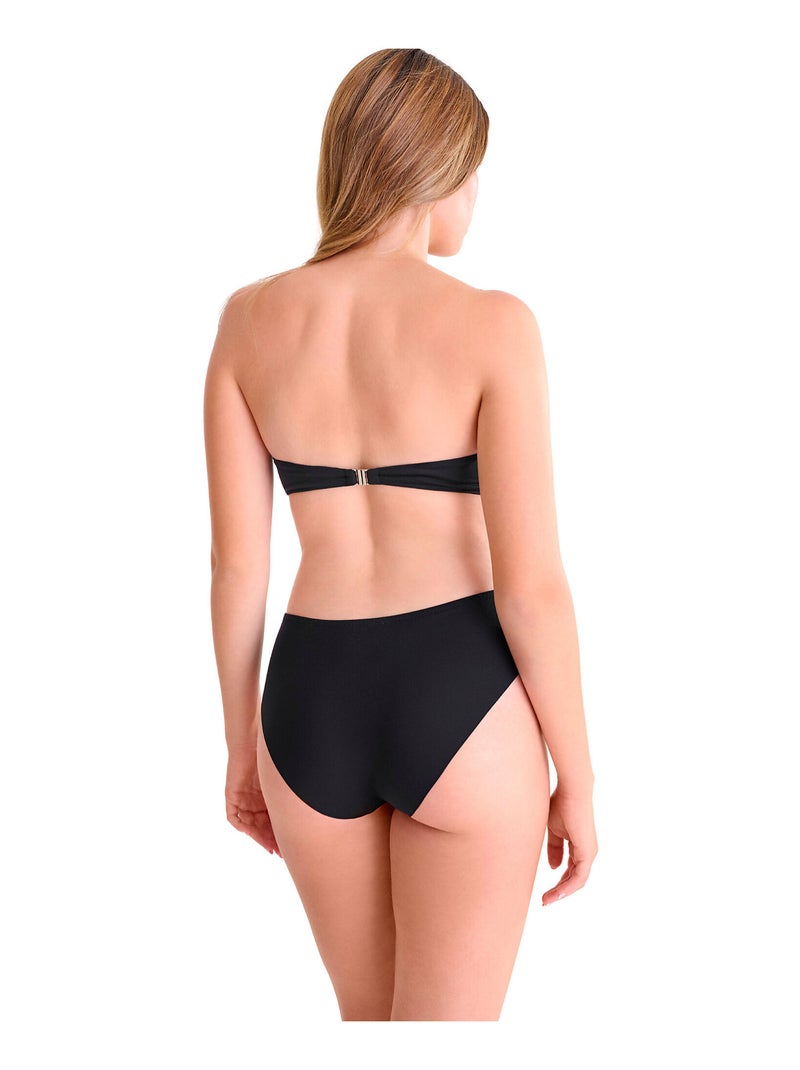 Zwemshortje met hoge taille capri Zwart - Kiabi