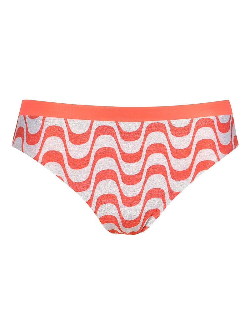 Zwemshortje met hoge taille iceland Oranje - Kiabi