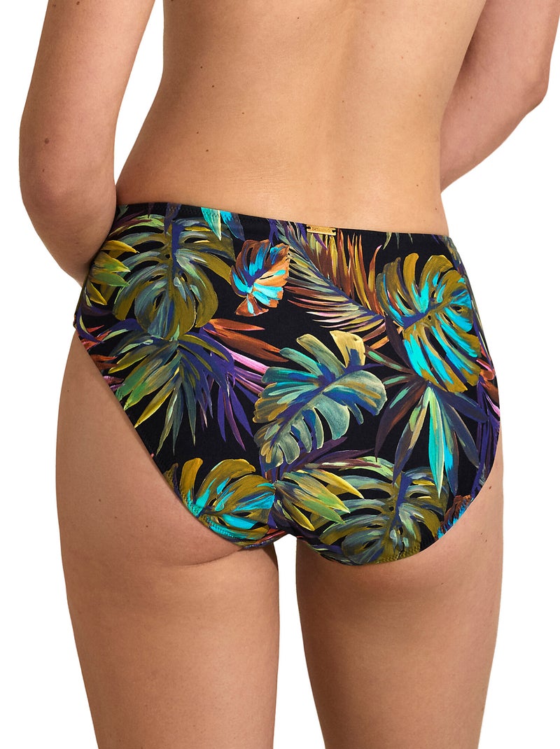 Zwemshortje met hoge taille jade Zwart - Kiabi